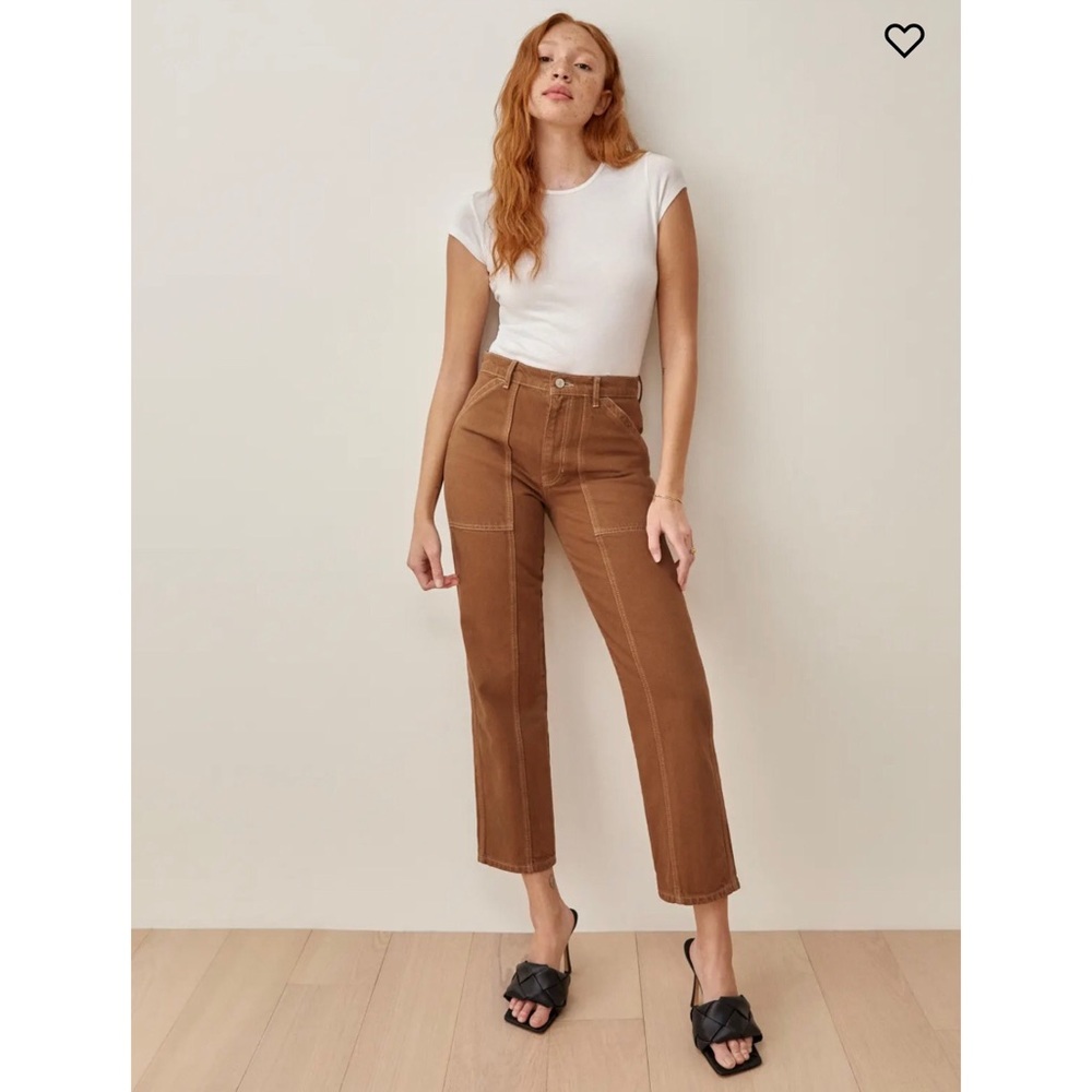 NWT Reformation Carpenter Jeans in Tao Sz 24